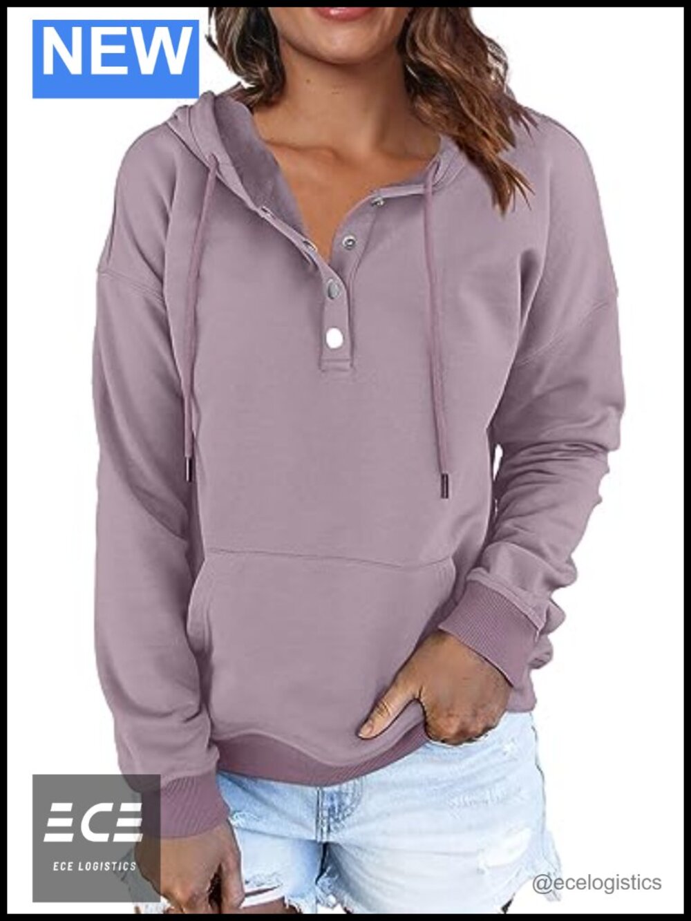 Women's Button Down Fleece Hoodie Sweatshirt with Pockets
